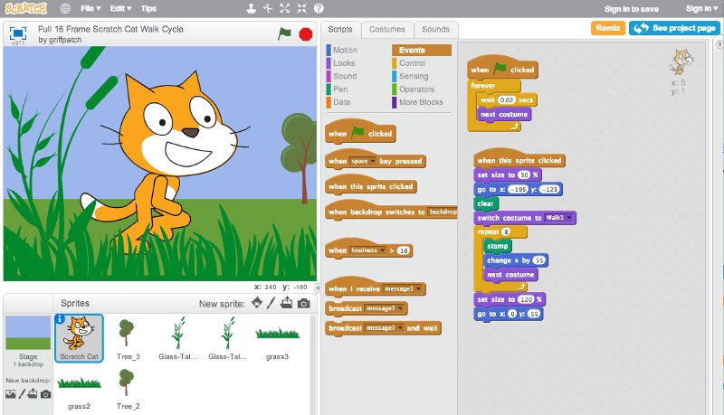 Анімуємо у Scratch